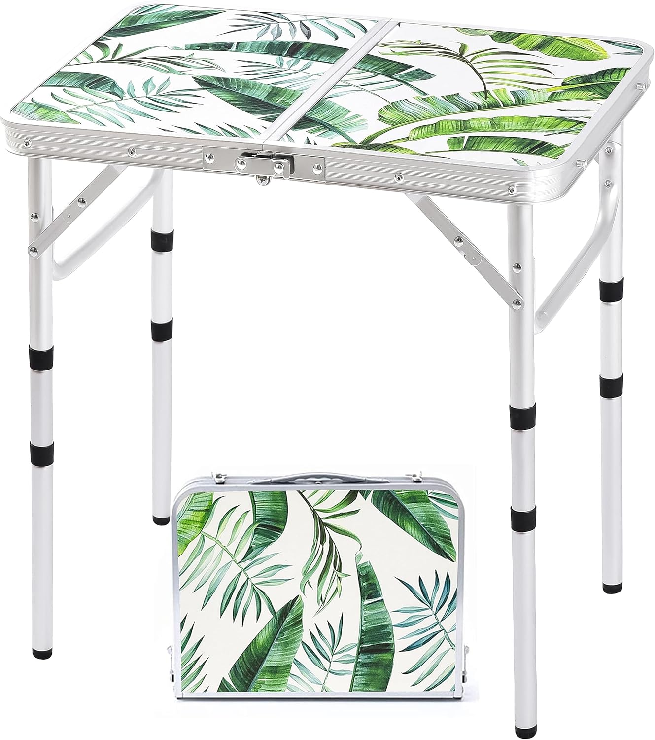 Folding Camping Table 2ft Portable Adjustable Height for Outdoors