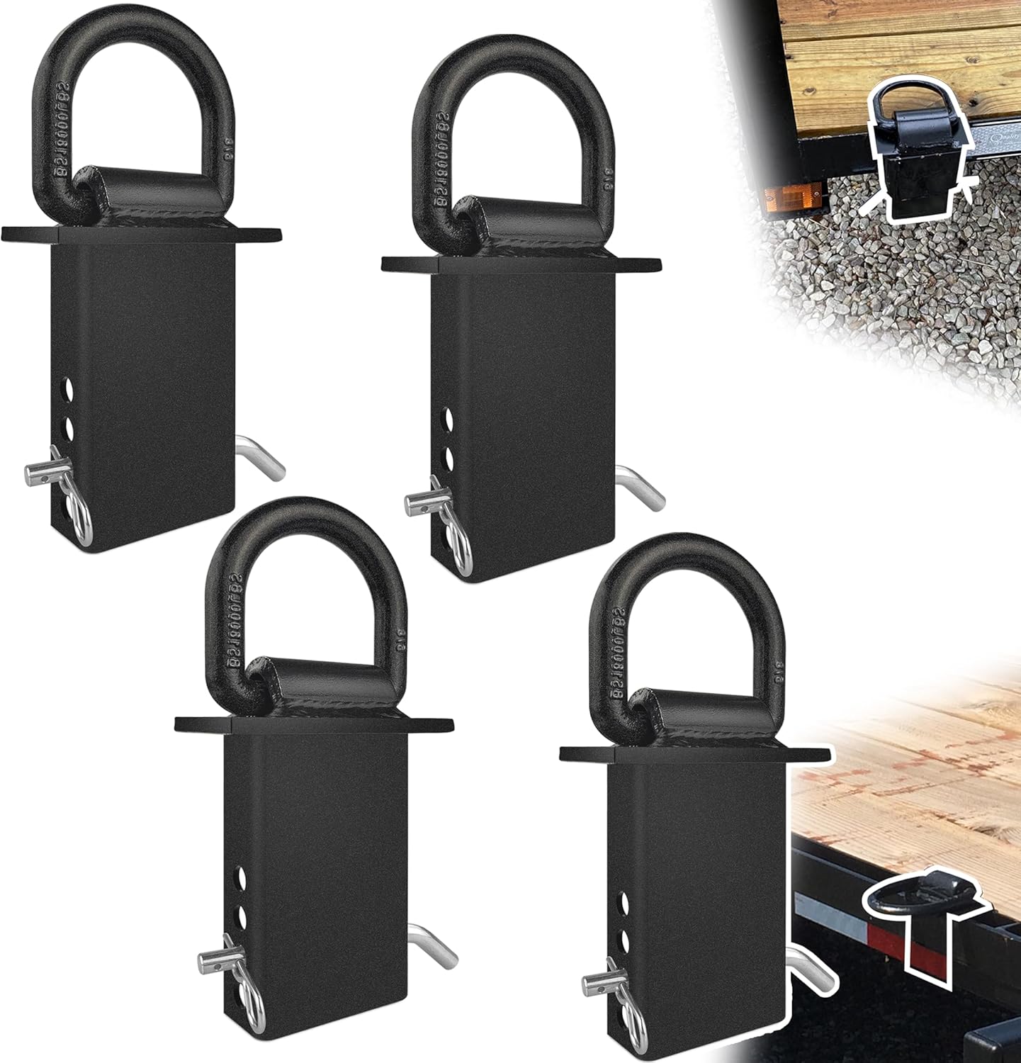 Heavy Duty Stake Pocket D Rings for Utility Trailers and Flatbeds