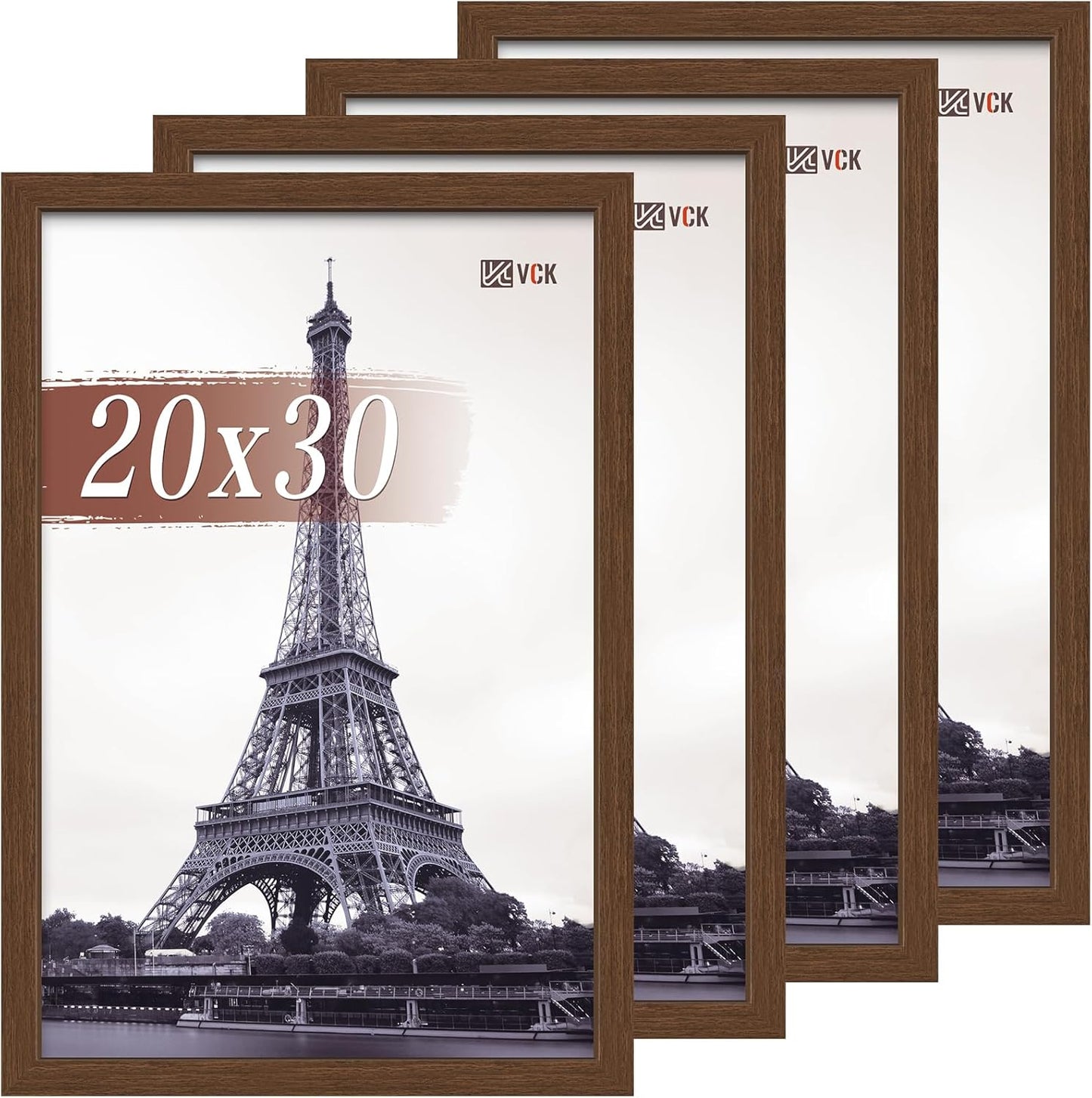 VCK 20x30 Poster Frame Set of 4 - Brown Wood Frames