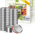 Wide Mouth Canning Lids with Rings 144Pc - Airtight Mason Jar Sets