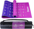 Yoga Mat with 75 Poses, 1/4 Inch Thick, Non-Slip
