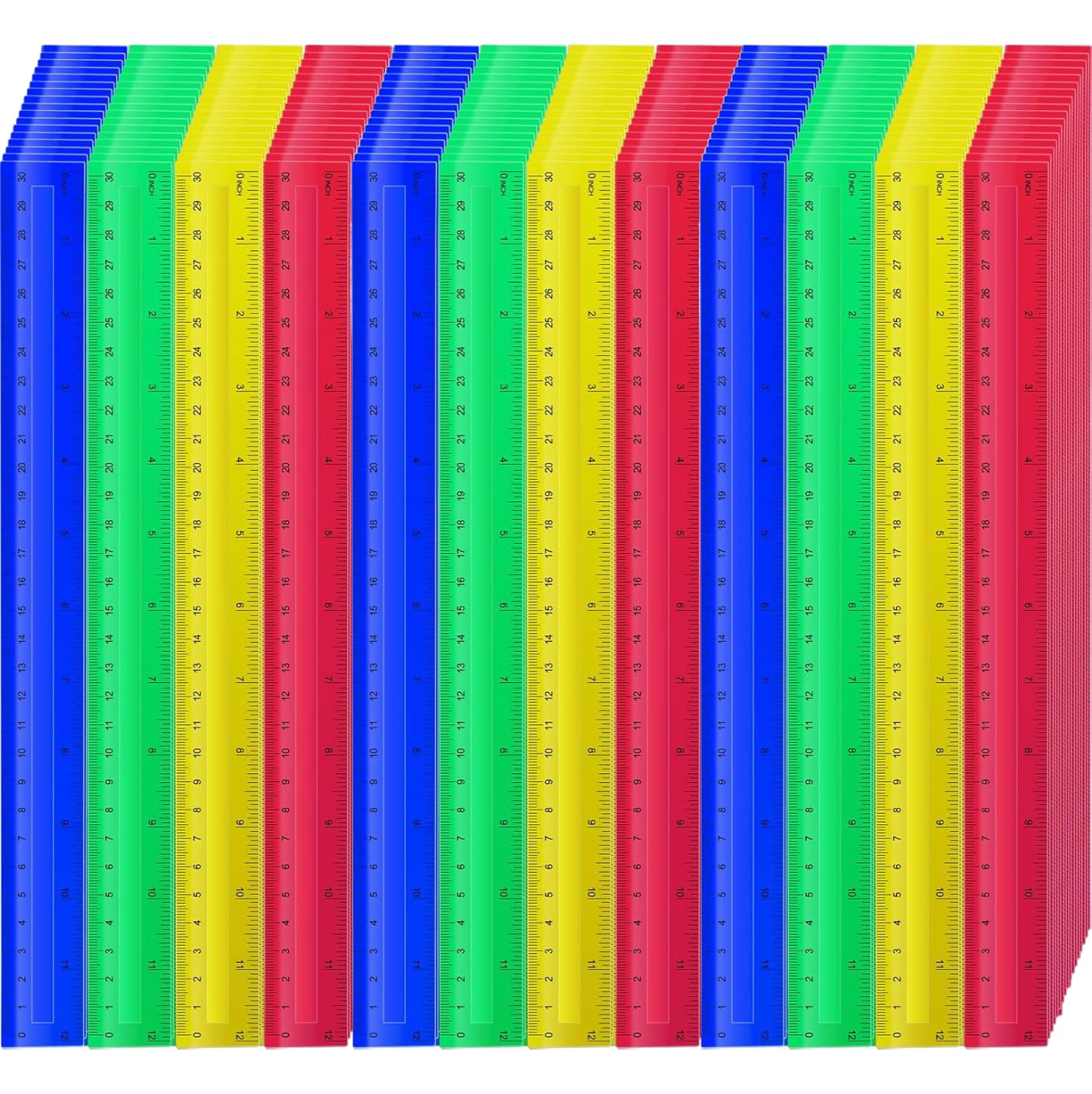 240 Pcs 12 Inch Plastic Rulers for School Supplies and Education
