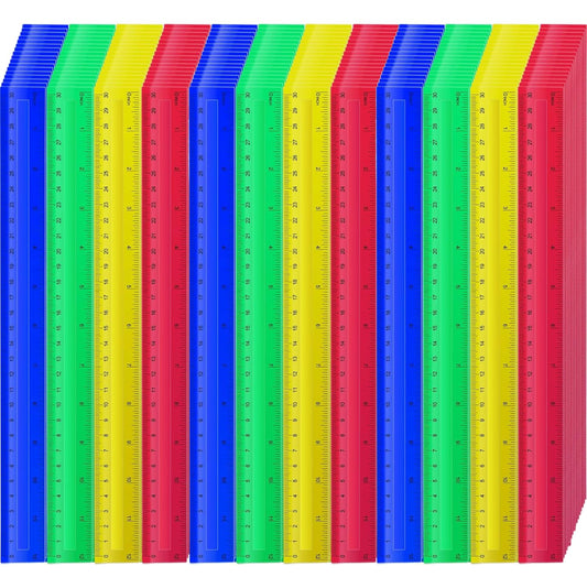 240 Pcs 12 Inch Plastic Rulers for School Supplies and Education
