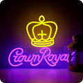 Crown Neon Sign for Wall Decor Beer Light Up Signs - Man Cave Glow