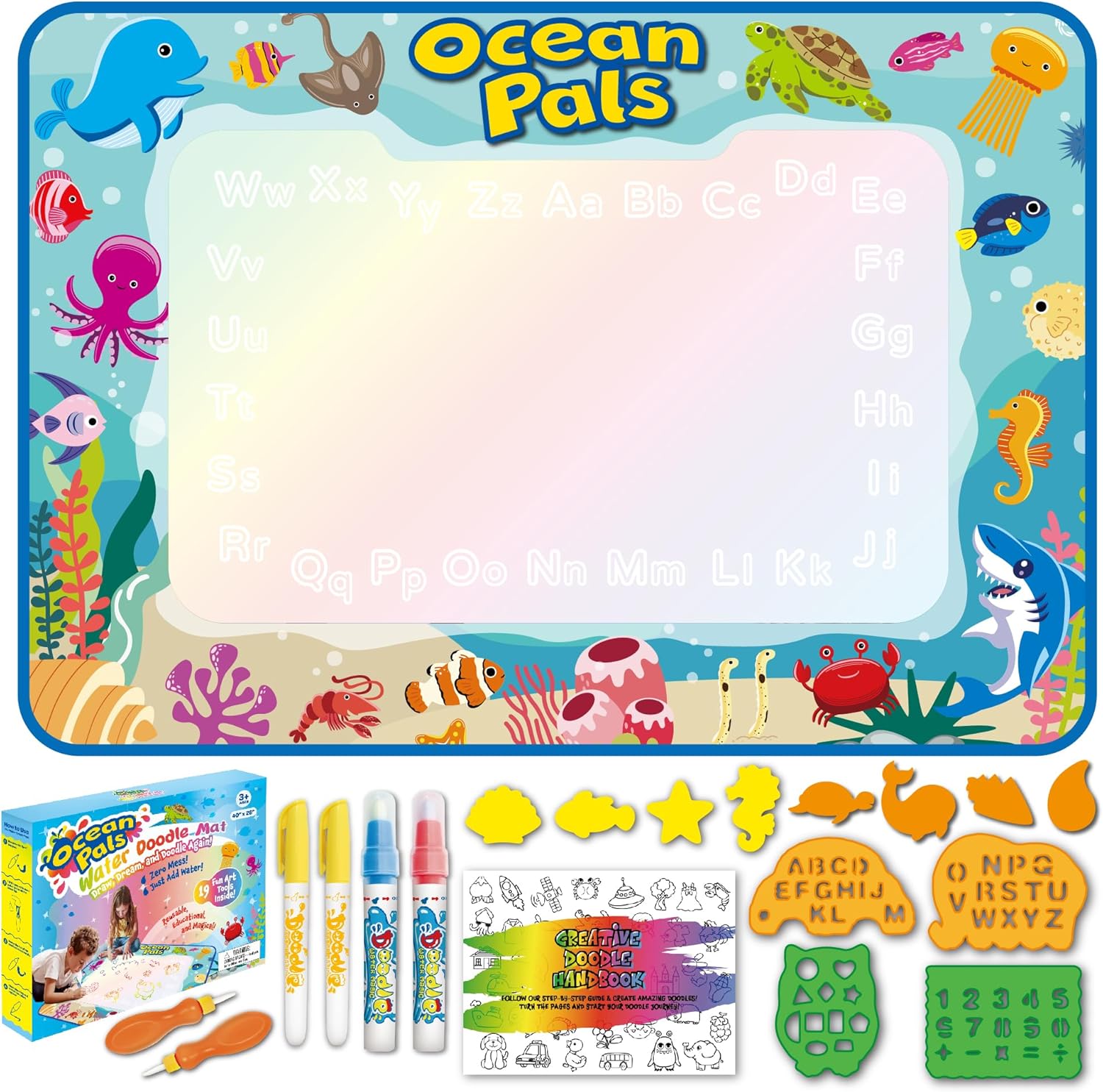 Reusable Aqua Magic Drawing Mat - Educational Fun!