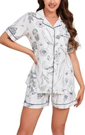 100% Cotton Pajamas for Women 2 Piece PJ Set - Soft Short Sleeve offer