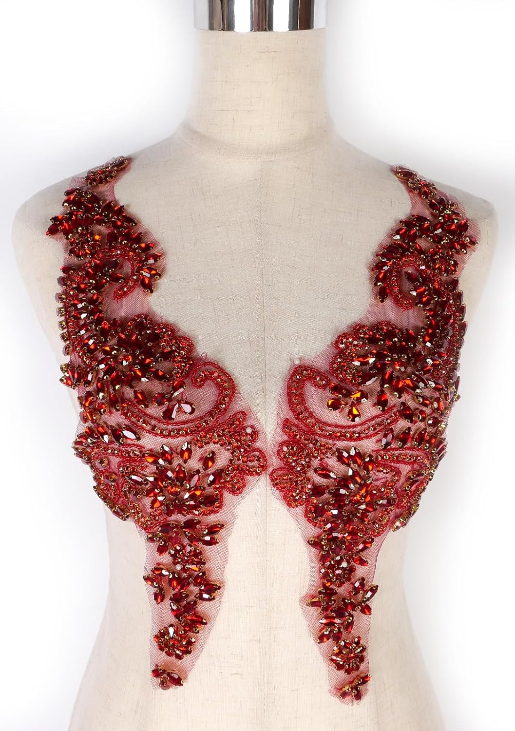 Luxury Look Shiny Rhinestone Applique Patch for Dress Decor