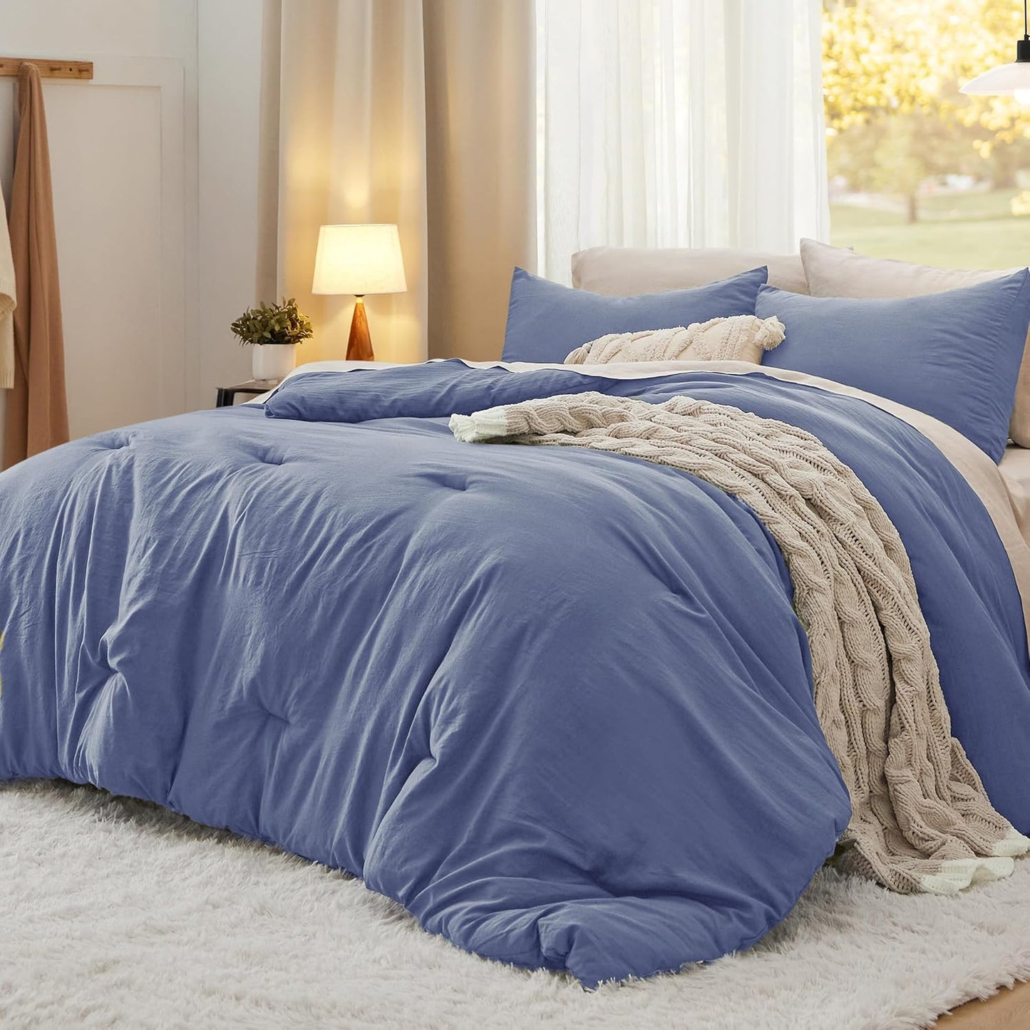 Bedsure California King Size Comforter Set for All Seasons