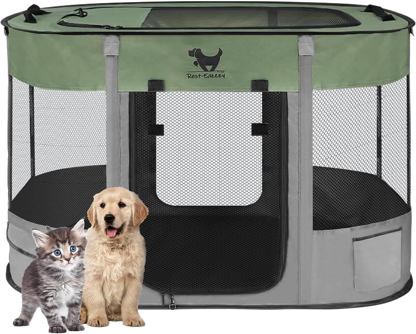 Rest-Eazzzy Dog Playpen for Medium Dogs - Portable & Foldable
