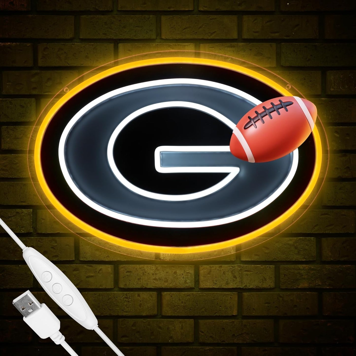Football Team Neon Sign for Wall Decor, Perfect Gift for Fans