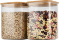 122oz Airtight Glass Square Storage Canister Set of 2 - Large Pantry