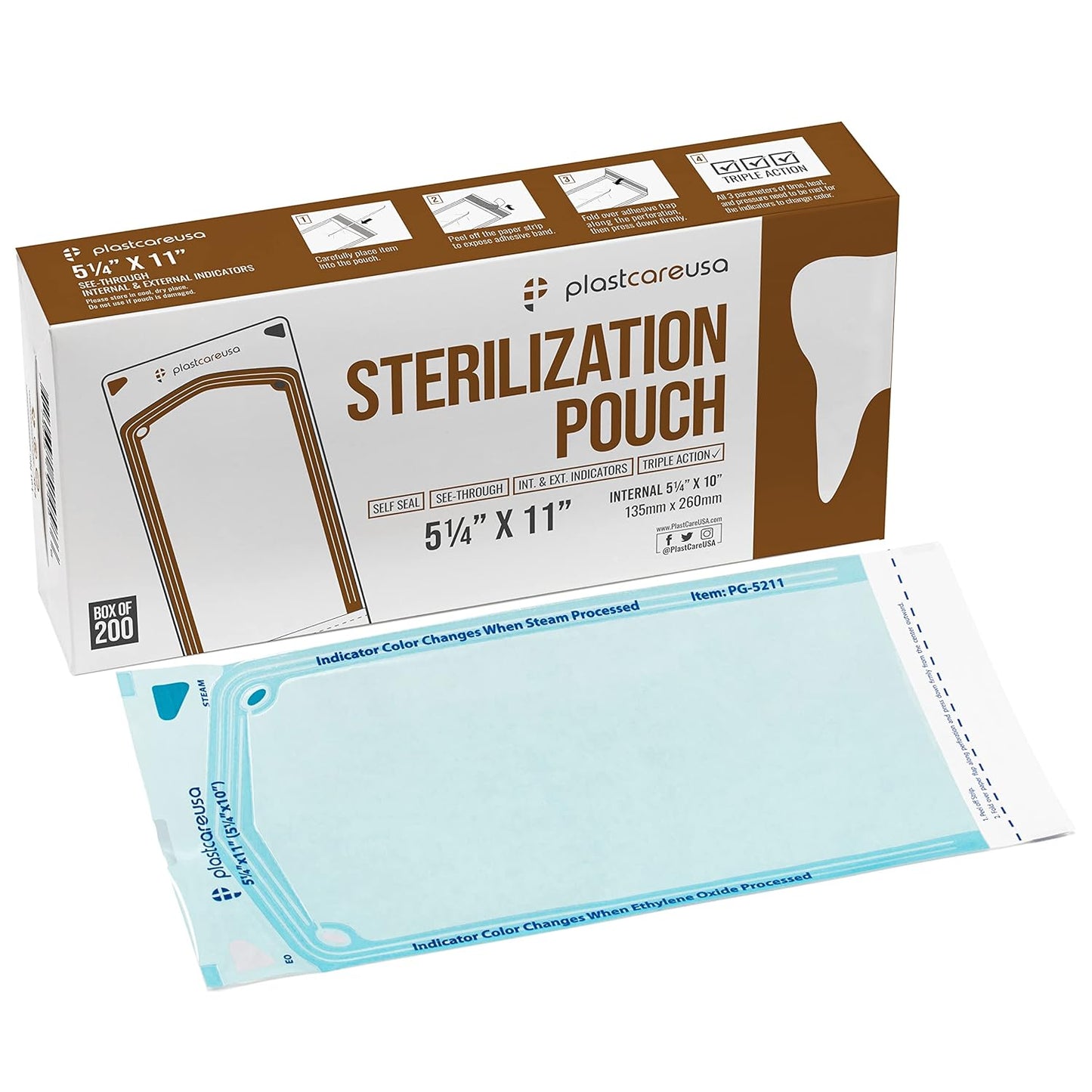 Self Sealing Sterilization Pouches for Dental Instruments