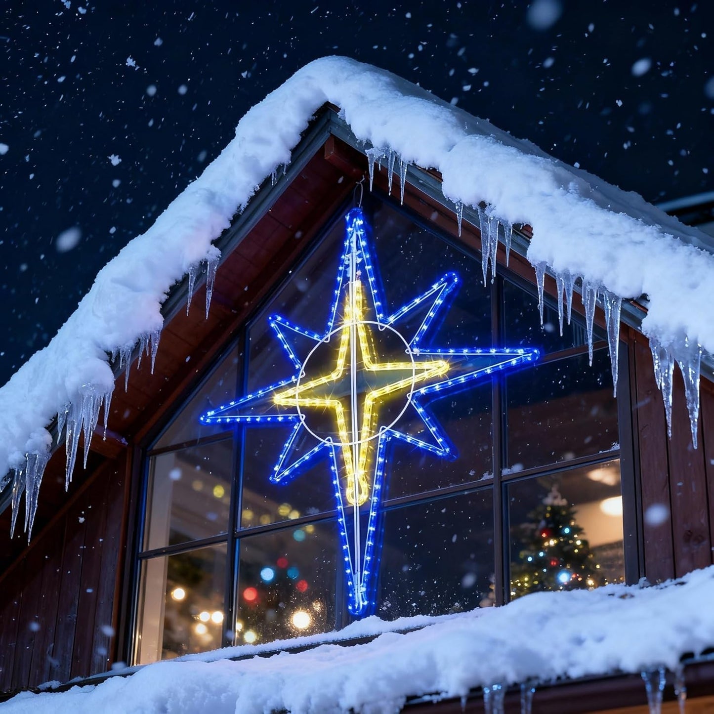 51ft' Christmas Star of Bethlehem LED Lights for Festive Decor