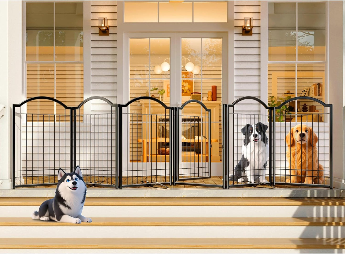 Expandable Dog Gate for Large Breeds - Extra Wide & Tall