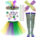 Mardi Gras Silver Glam Set for Women & Girls
