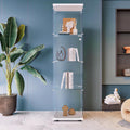 Beauty4U Glass Display Cabinet with 4 Shelves for Home Decor