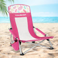 HAUSHOF High Back Beach Chair with Cup Holder