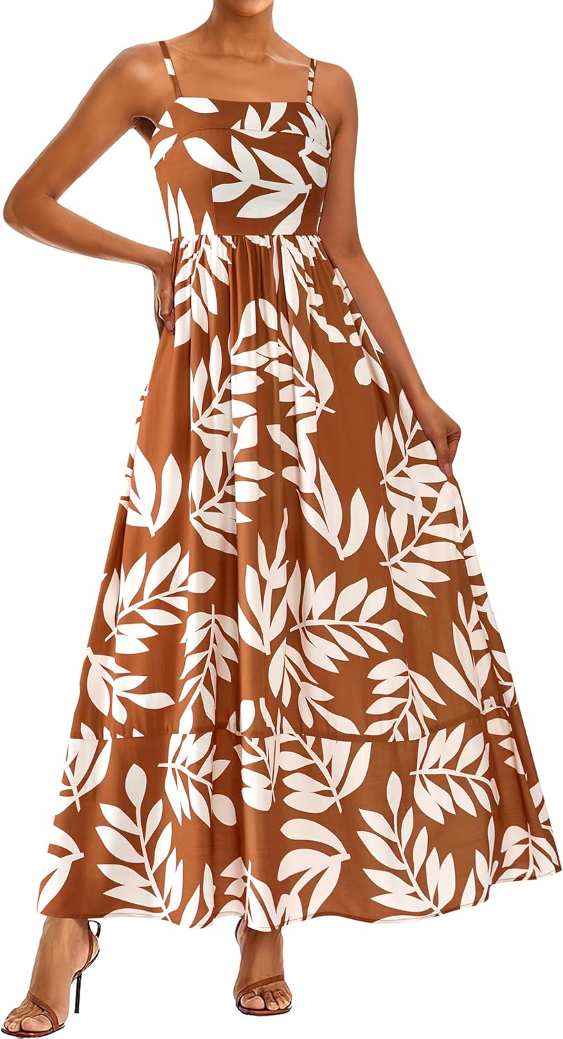 PRETTYGARDEN Summer Dresses for Women 2025 Beach Maxi Dress
