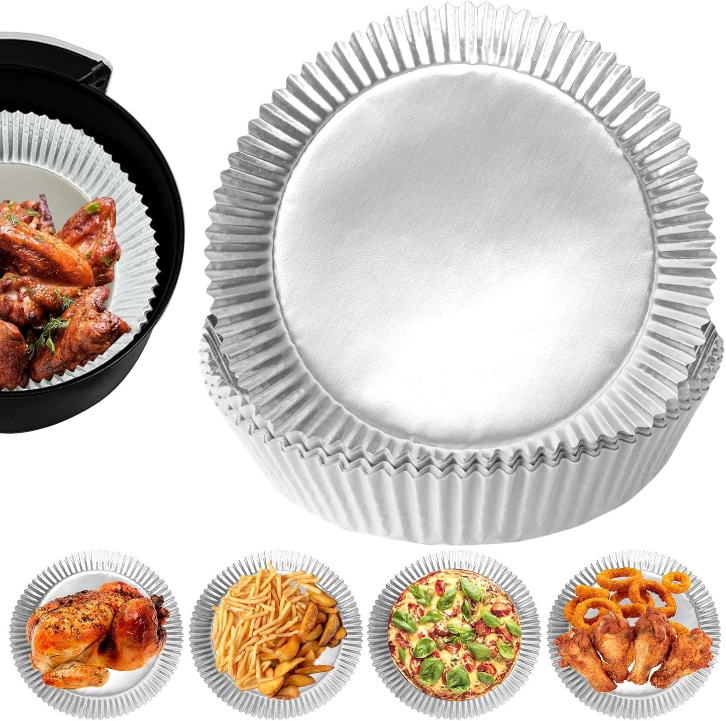 Oil-proof Non-stick Air Fryer Liners - 100 PCS