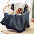 Waterproof Dog Blanket for Bed 45x60 in - Reversible Leakproof Throw
