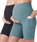 Maternity Yoga Shorts Over The Belly Bump - Summer Support and Pockets