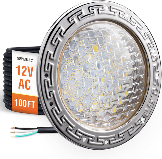 SURAIELEC 12V AC Pool Lights for Inground Pool, 10 inch LED