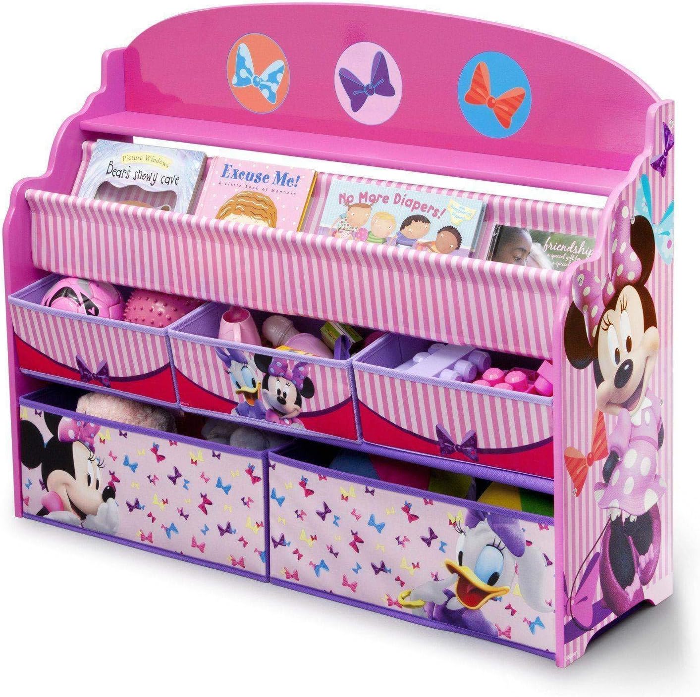 Delta Children Deluxe Book & Toy Organizer for Minnie Mouse Lovers