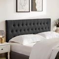 Tufted Upholstered Headboard King Size - Adjustable Height Modern