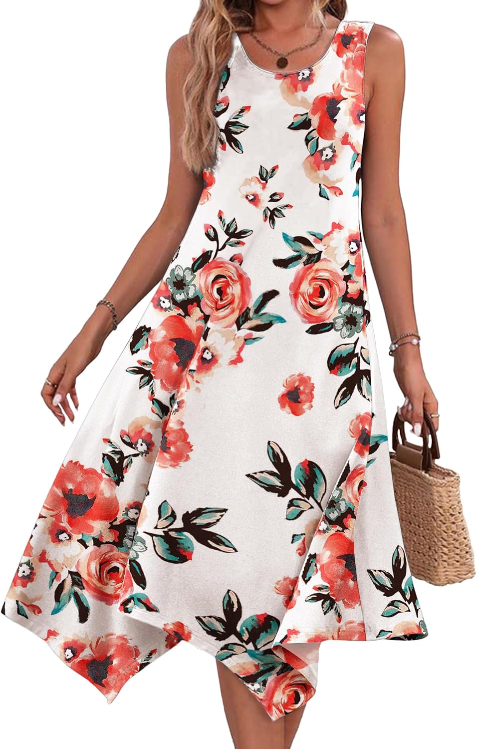 Stylish Women's Casual Summer Dress with Pockets and Hem