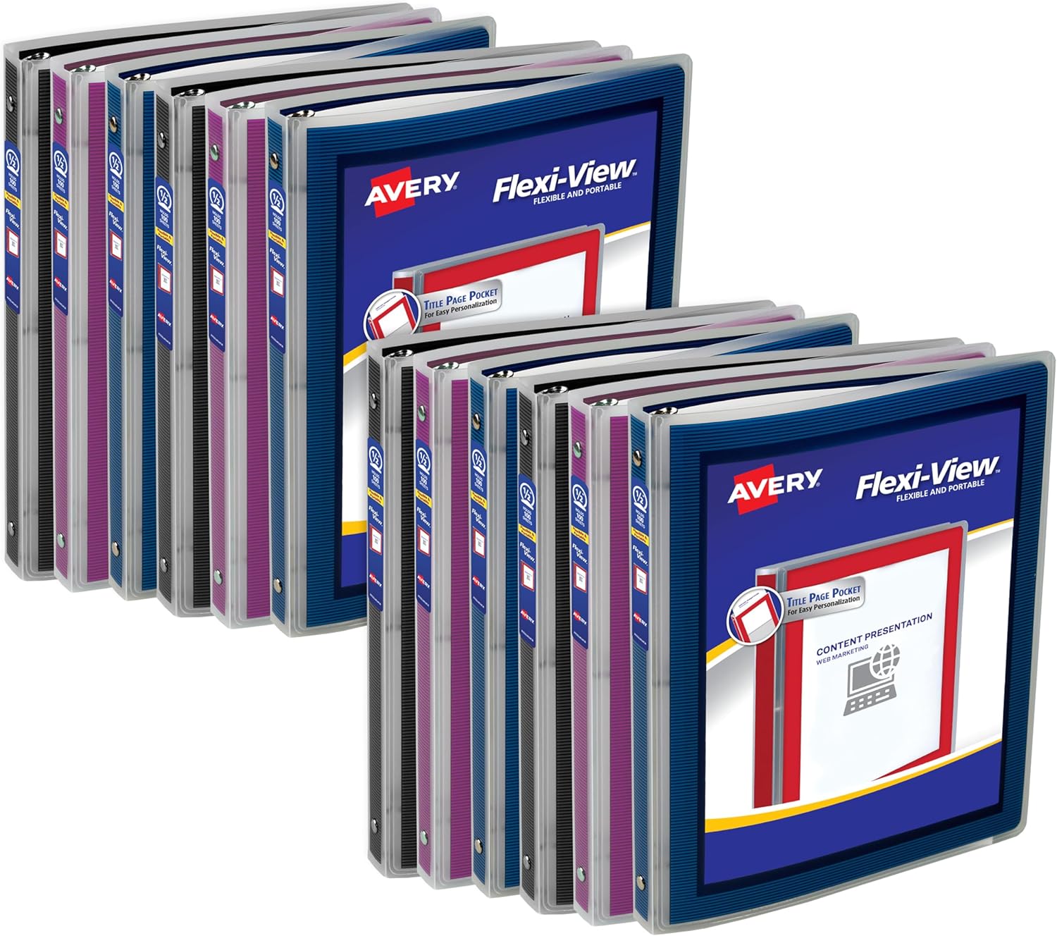 Avery Flexi-View 3 Ring Binders for Stylish Presentations