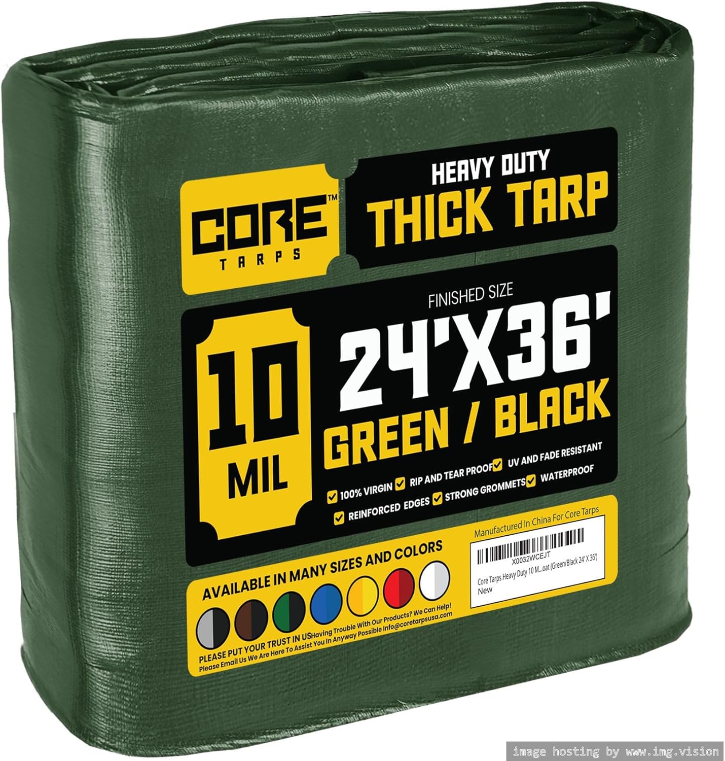 Heavy Duty 10 Mil Tarp Cover for All Weather Protection