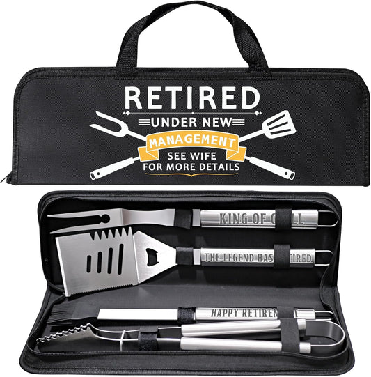 Retirement Gifts for Men - Heavy Duty Stainless Steel Grill Set