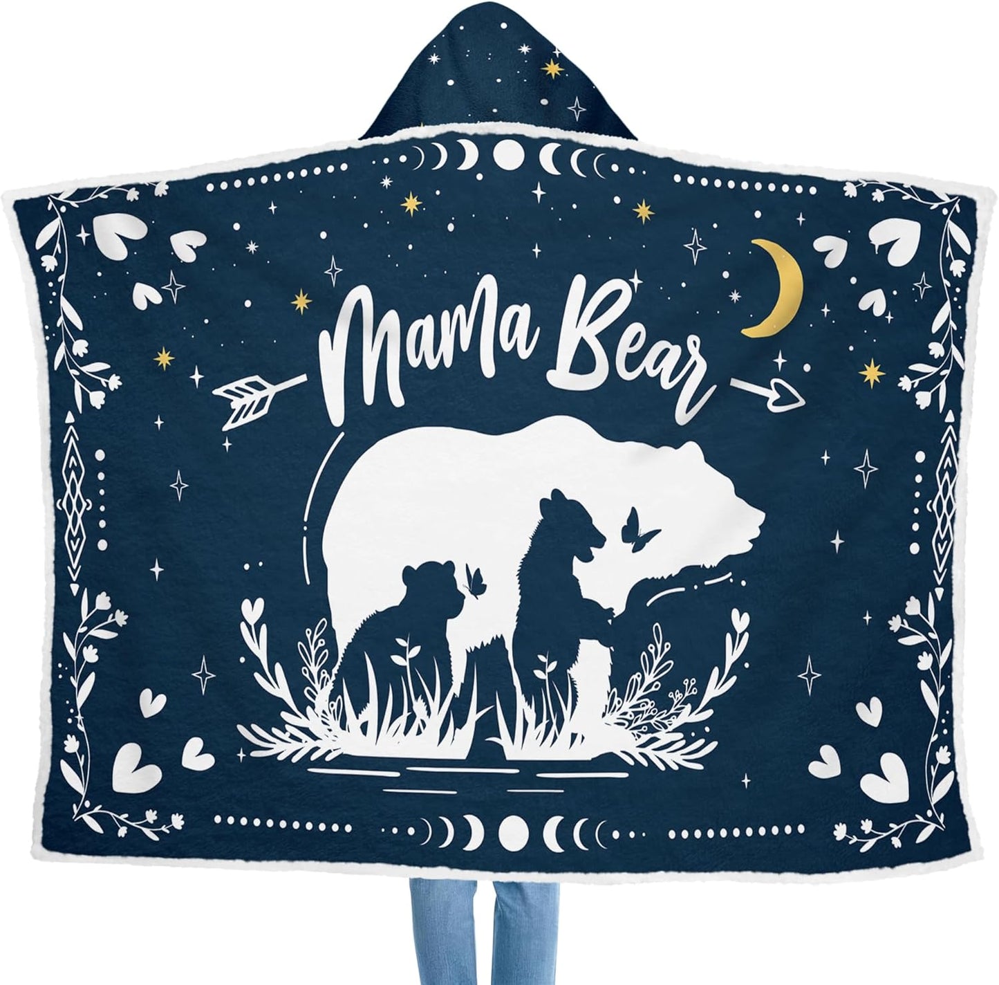 GEEMBI Christmas Birthday Gifts for Mom - Cozy Hooded Blanket