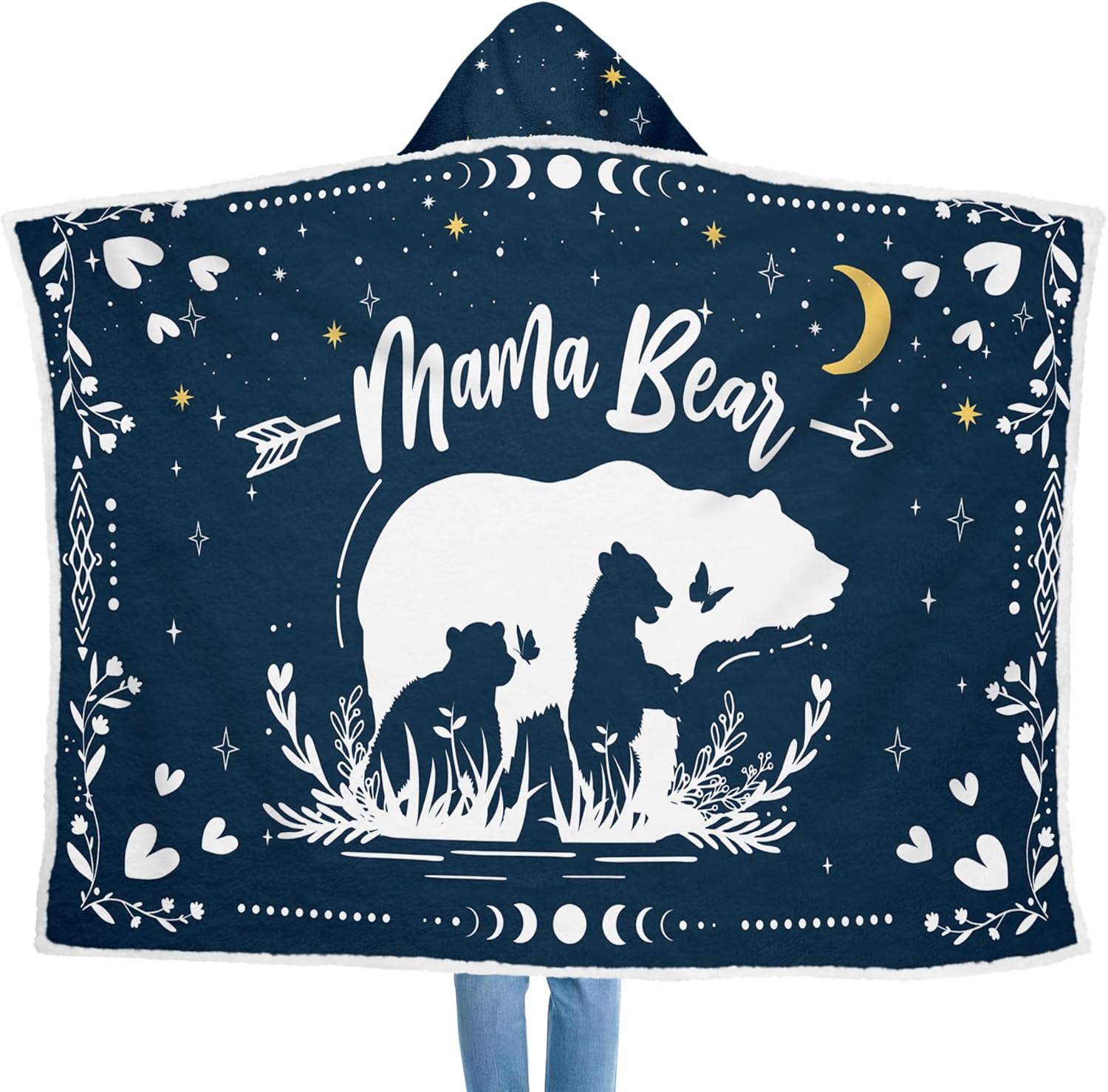 GEEMBI Christmas Birthday Gifts for Mom - Cozy Hooded Blanket