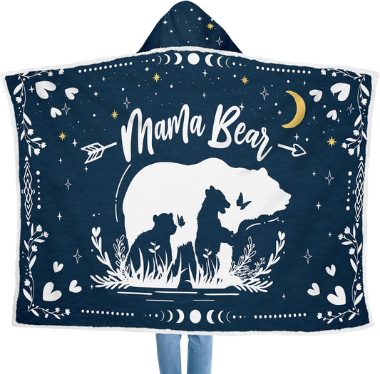 GEEMBI Christmas Birthday Gifts for Mom - Cozy Hooded Blanket