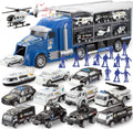 JOYIN 25 in 1 Police Rescue Truck Toy Set - Value Multi-Vehicle Play