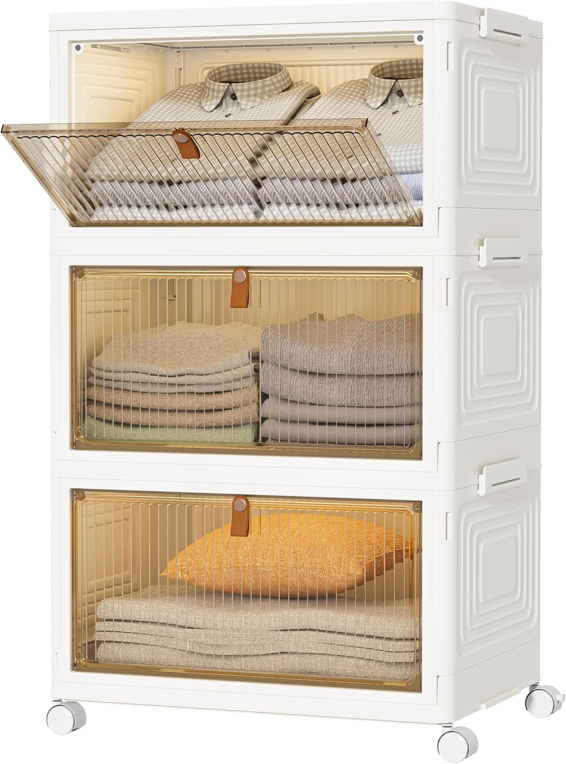 HOMIDEC Closet Organizers for Clothes - 93Qt Storage Bins