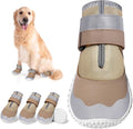 Dog Shoes Large Size Dogs Mesh Breathable Booties - Khaki 4PCS Size 8