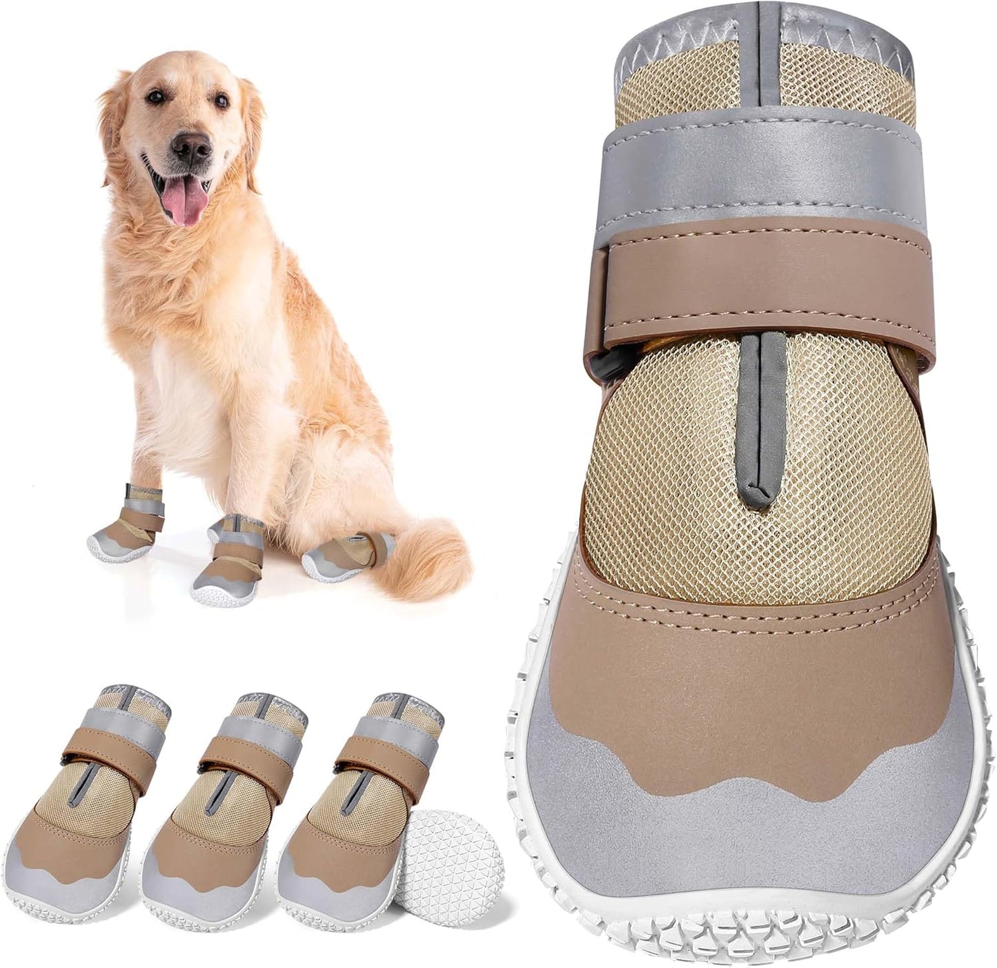 DcOaGt Dog Shoes for Large Dogs - Breathable & Anti-Slip Boots