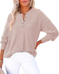 KIRUNDO Going Out Tops for Women Casual Ribbed Knit Blouse