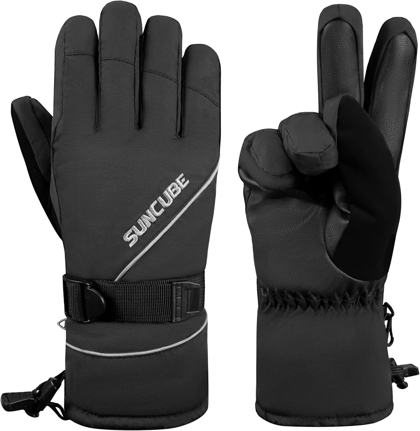 SUN CUBE Waterproof Ski Gloves - Insulated Warmth