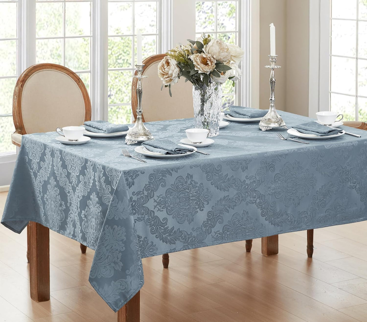 Barcelona Damask Fabric Tablecloth for Elegant Dining Events