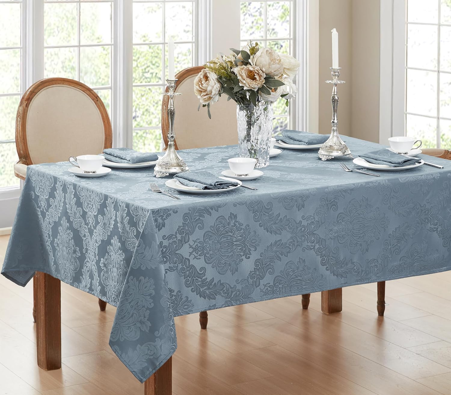 Barcelona Damask Fabric Tablecloth for Elegant Dining Events