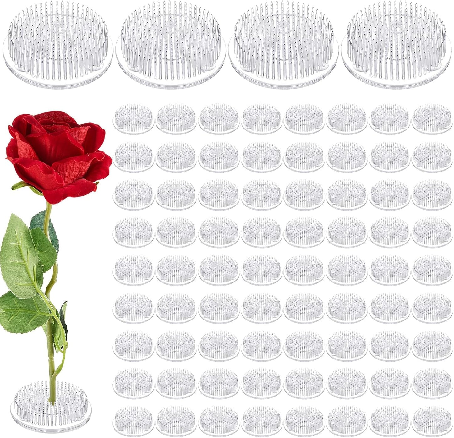 48 Pieces Plastic Flower Frog Pins for Floral Arrangements