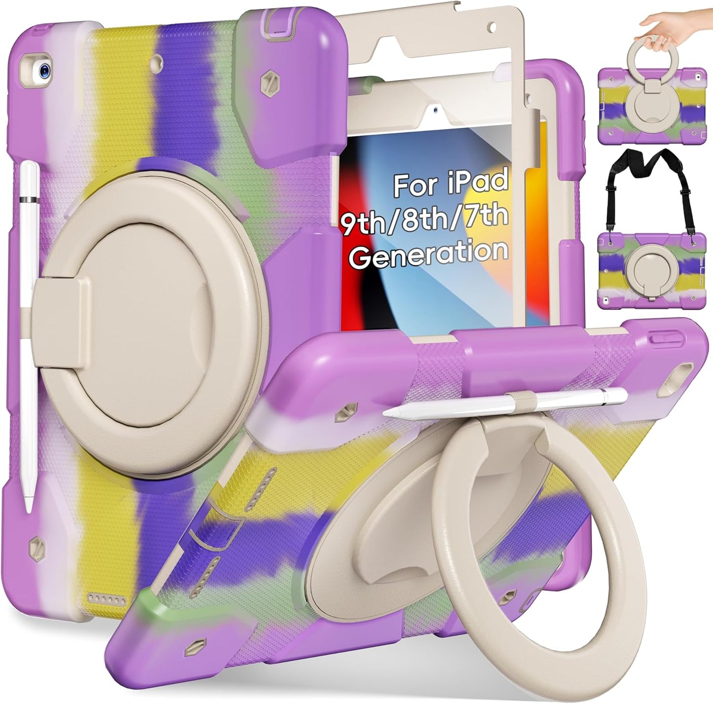 Shockproof iPad 9th/8th/7th Generation Case with 360 Handle