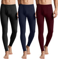 3 Pack Men's Waffle Thermal Bottom Long Underwear Johns Soft Base