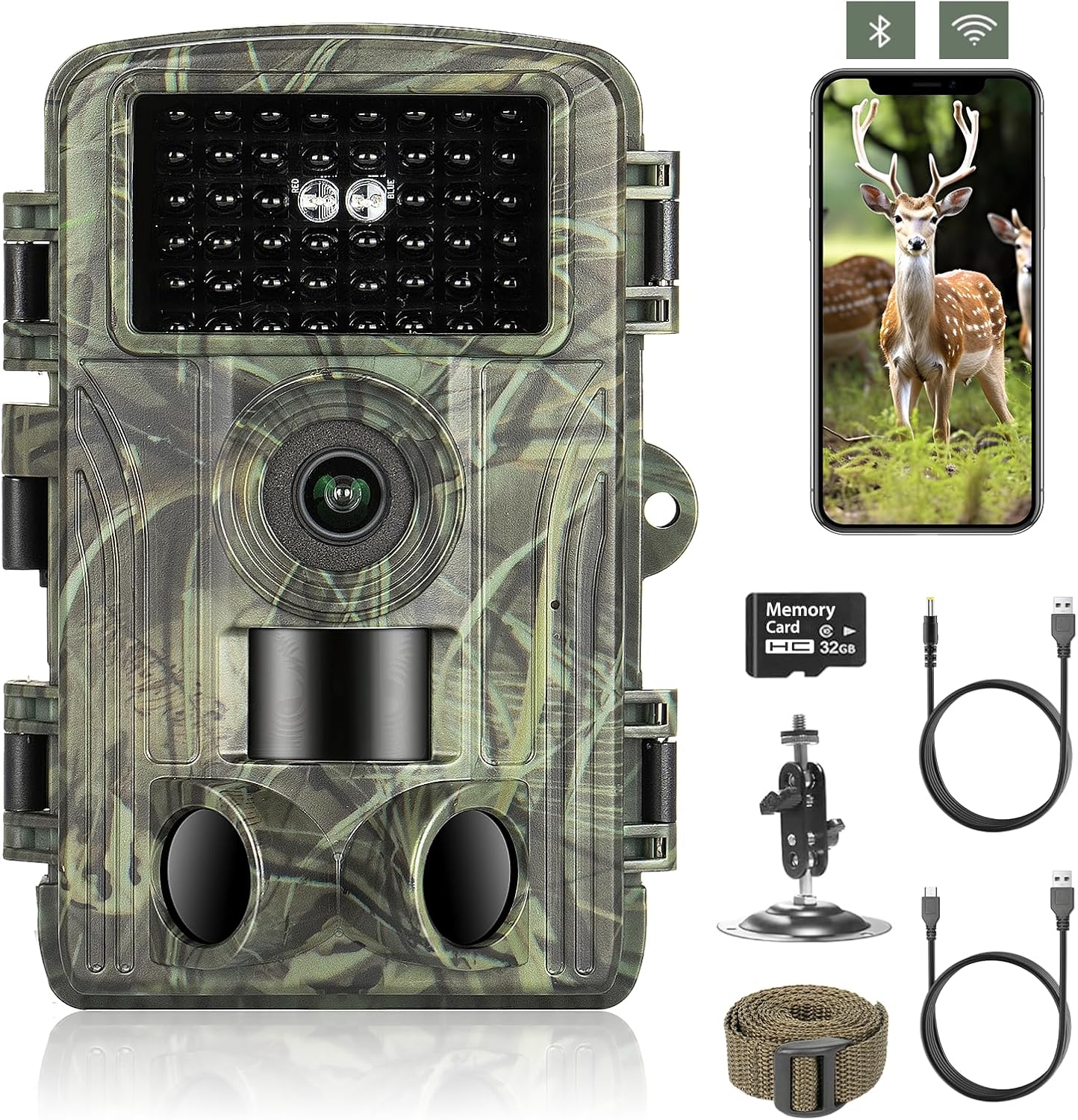 YOVOCA 4K WiFi Trail Cam - Night Vision, Motion Detection