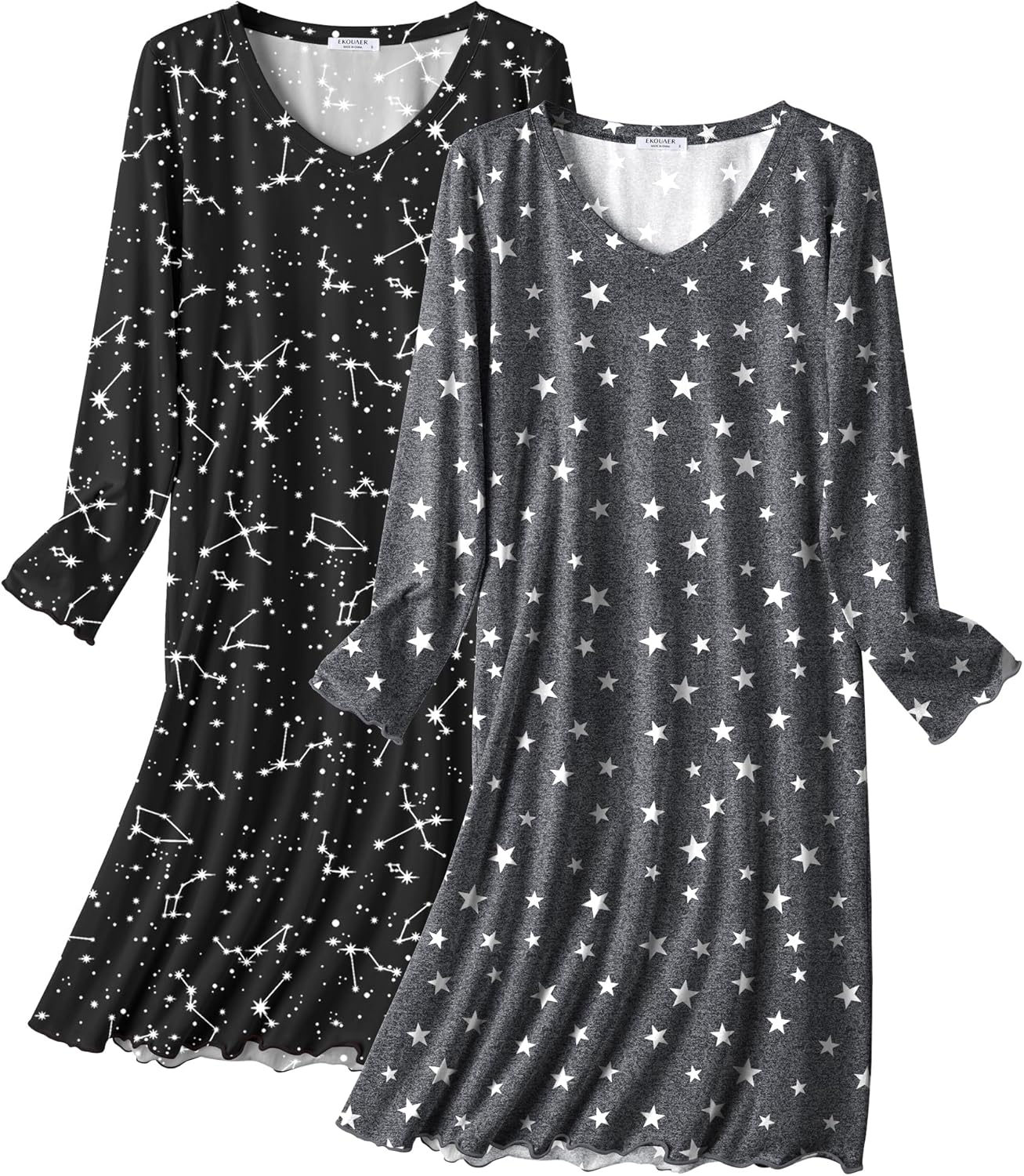 Ekouaer Cotton Nightgowns for Women - Soft Sleepwear Set