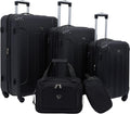 Travelers Club Chicago Hardside 5-Piece Luggage Set - Black