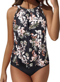 Tummy Control Tankini Swimsuit - Ruffle High Waisted Two Piece size